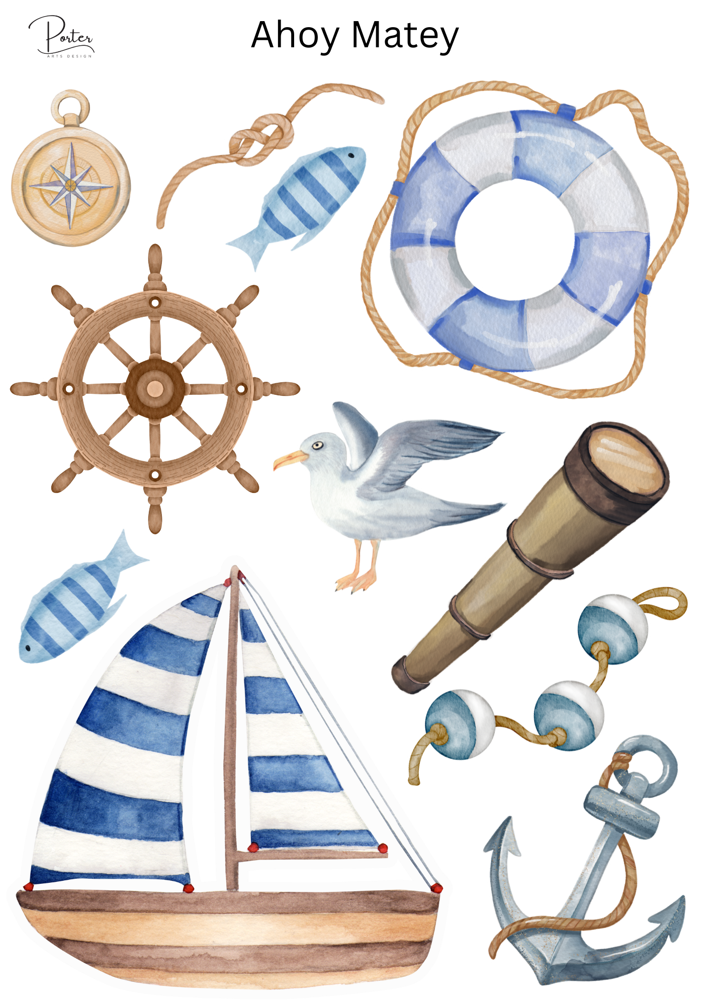 *TANGIBLE* Ahoy Matey Sticker