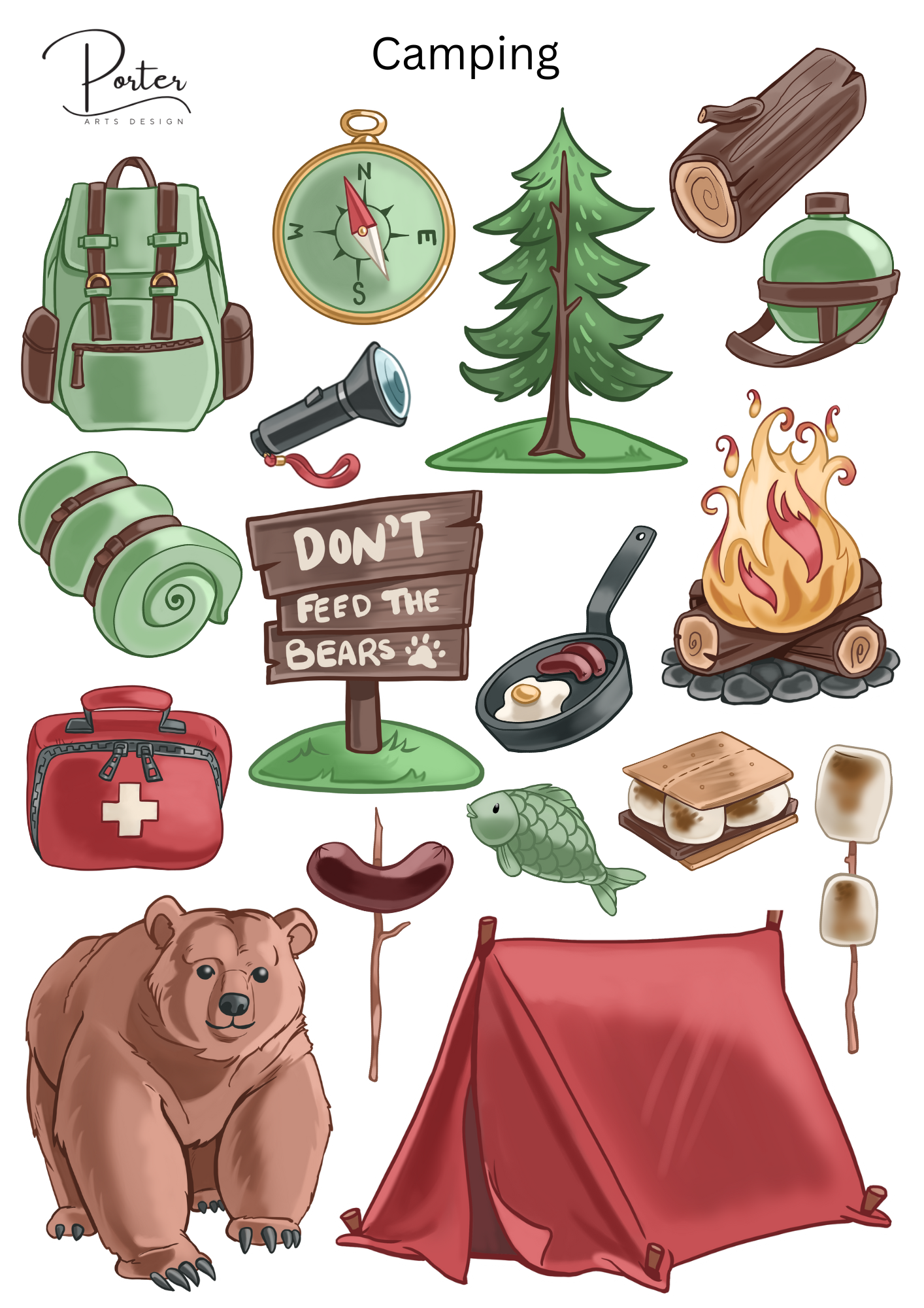 *TANGIBLE* Camping Sticker