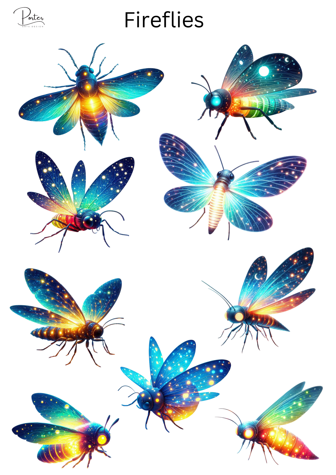 *PRINTABLE* Fireflies Sticker