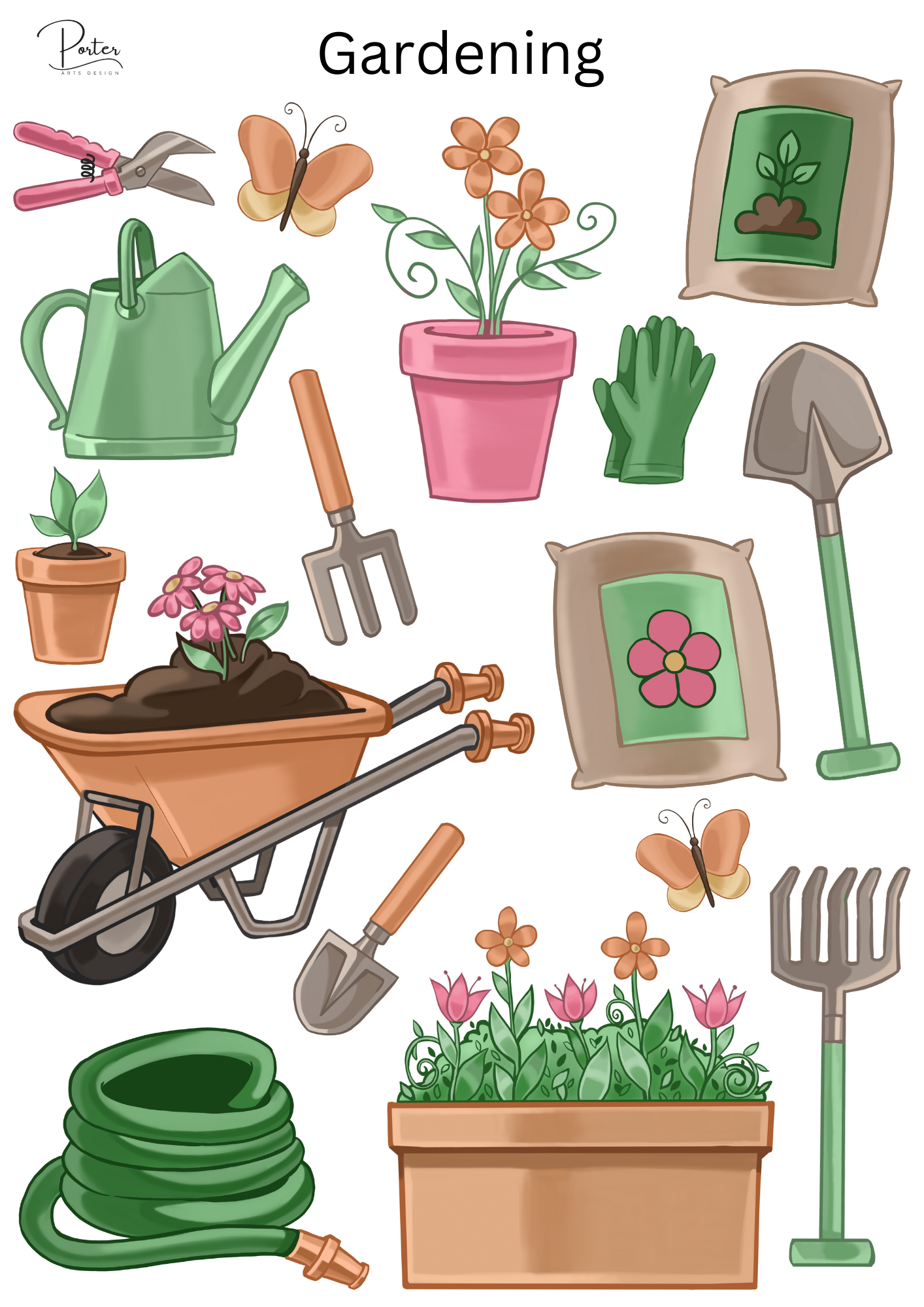 *TANGIBLE* Gardening Stickers