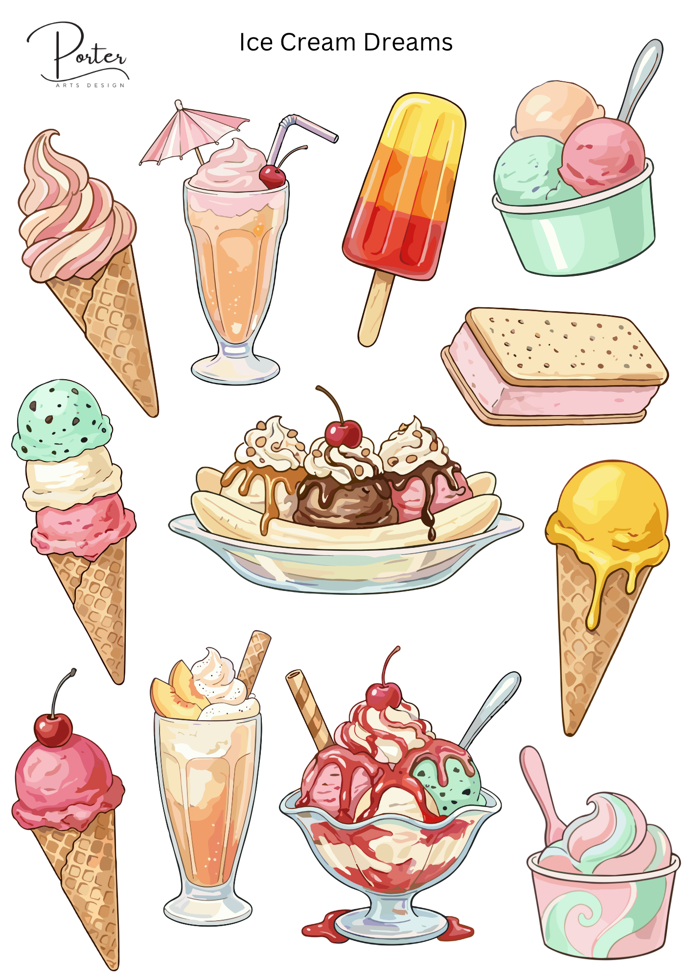 *TANGIBLE* Ice Cream Dreams Sticker