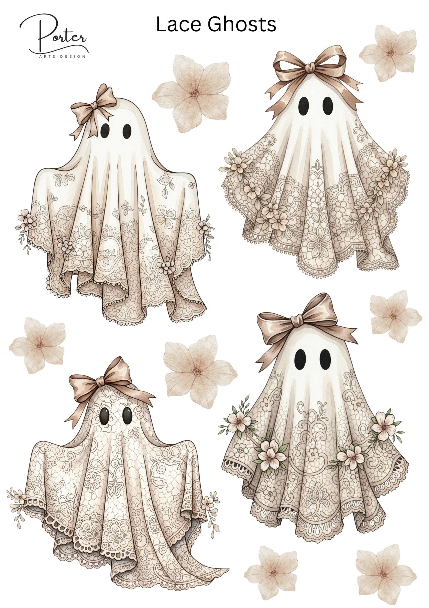 TANGIBLE* Lace Ghosts Sticker