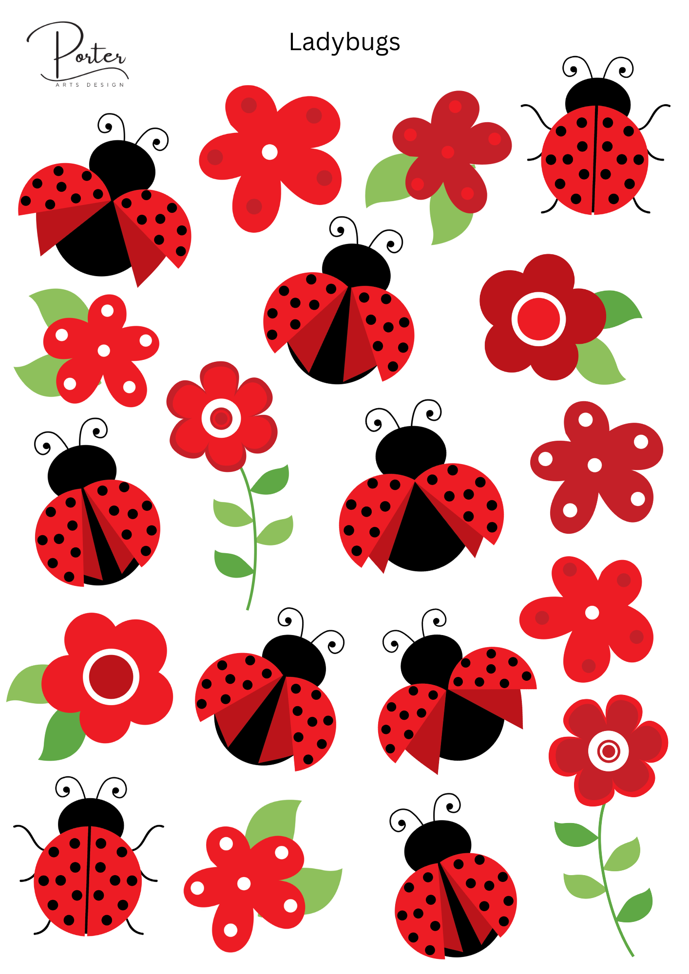 *TANGIBLE* Ladybugs Sticker