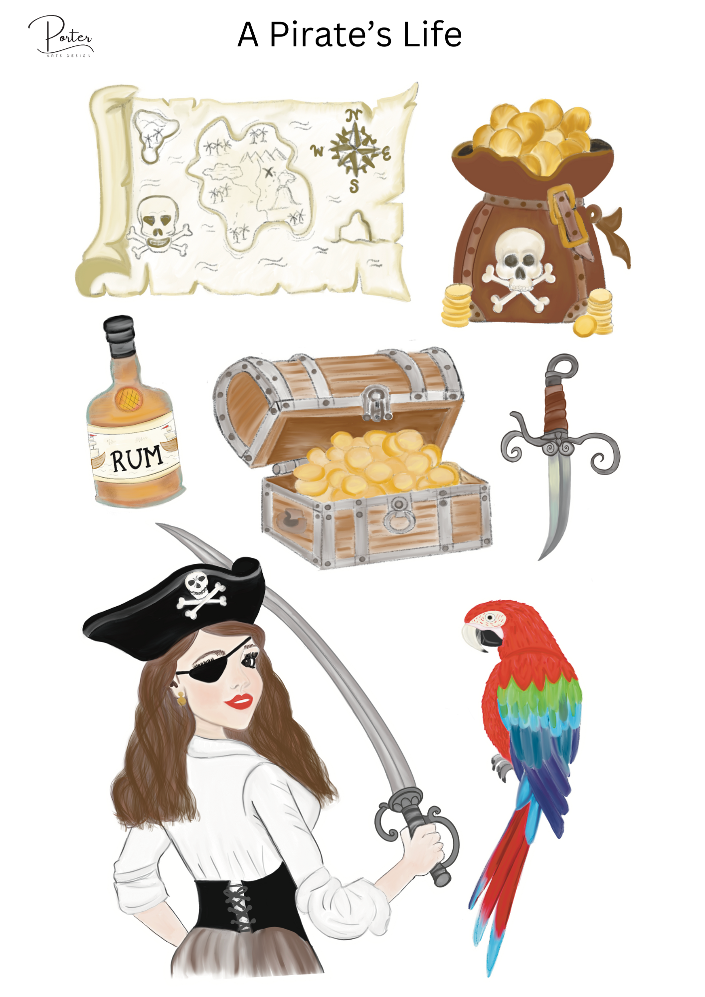 *TANGIBLE* A Pirate's Life Sticker