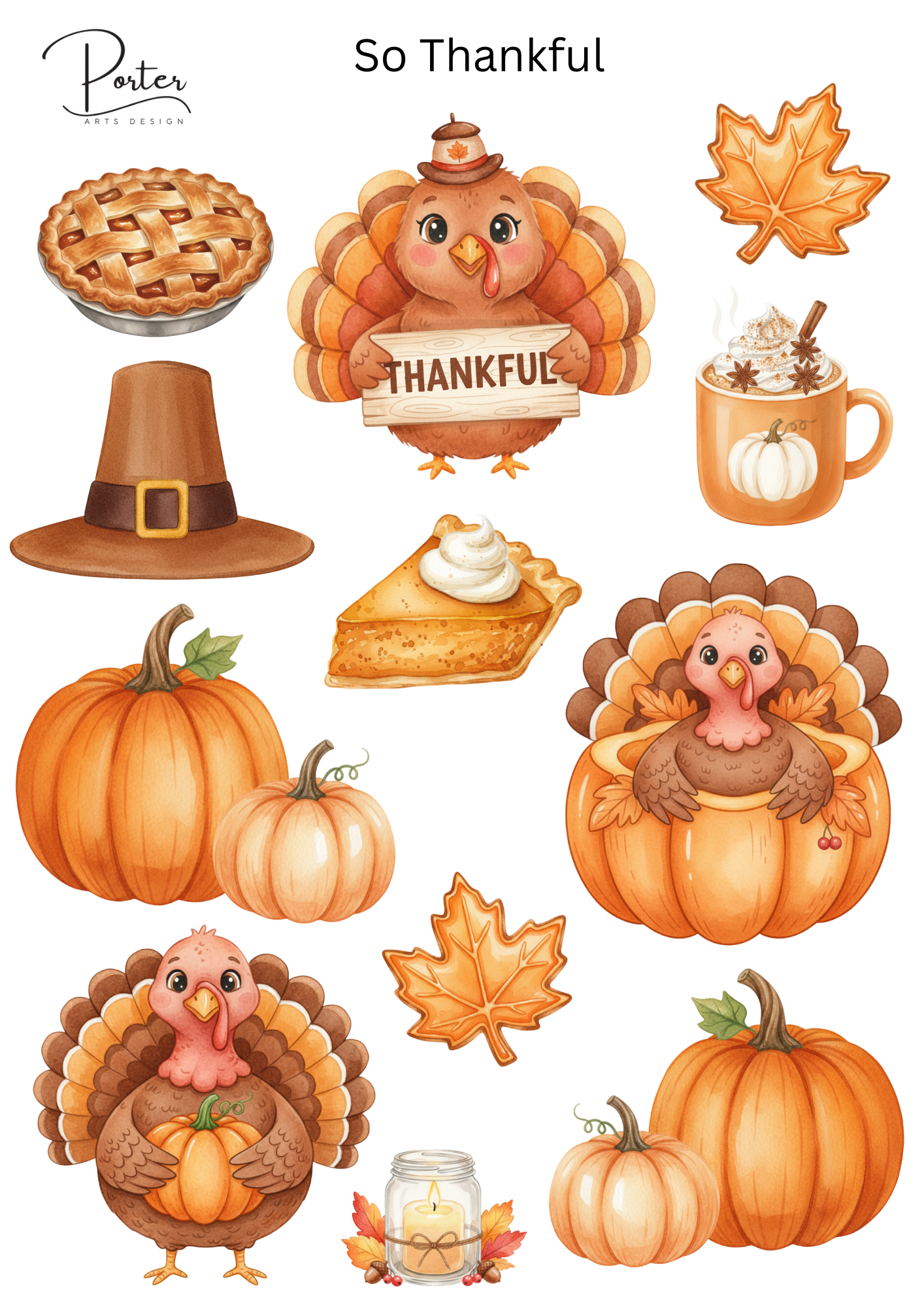 *TANGIBLE* So Thankful Sticker Sheet