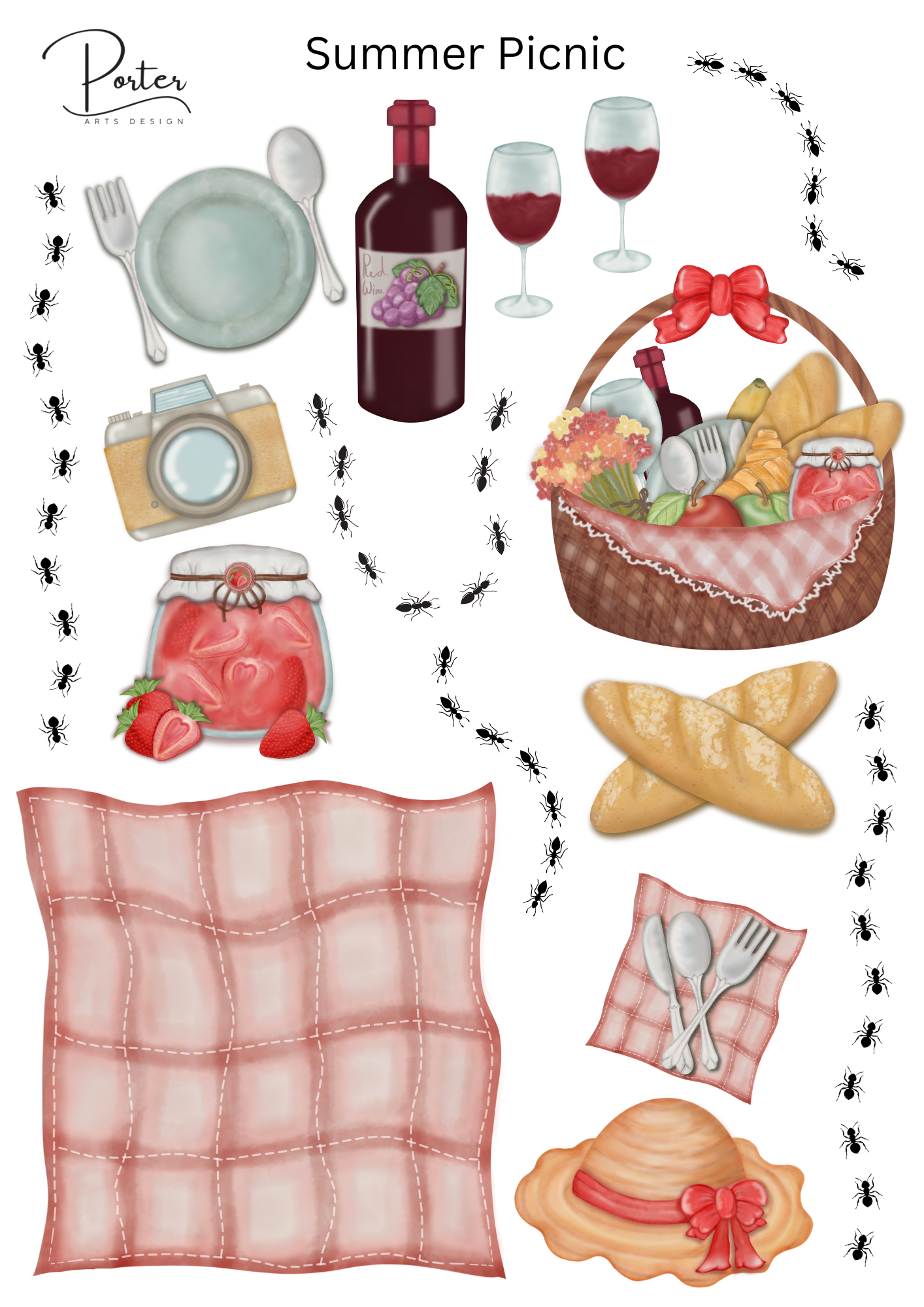 *PRINTABLE* Summer Picnic Sticker