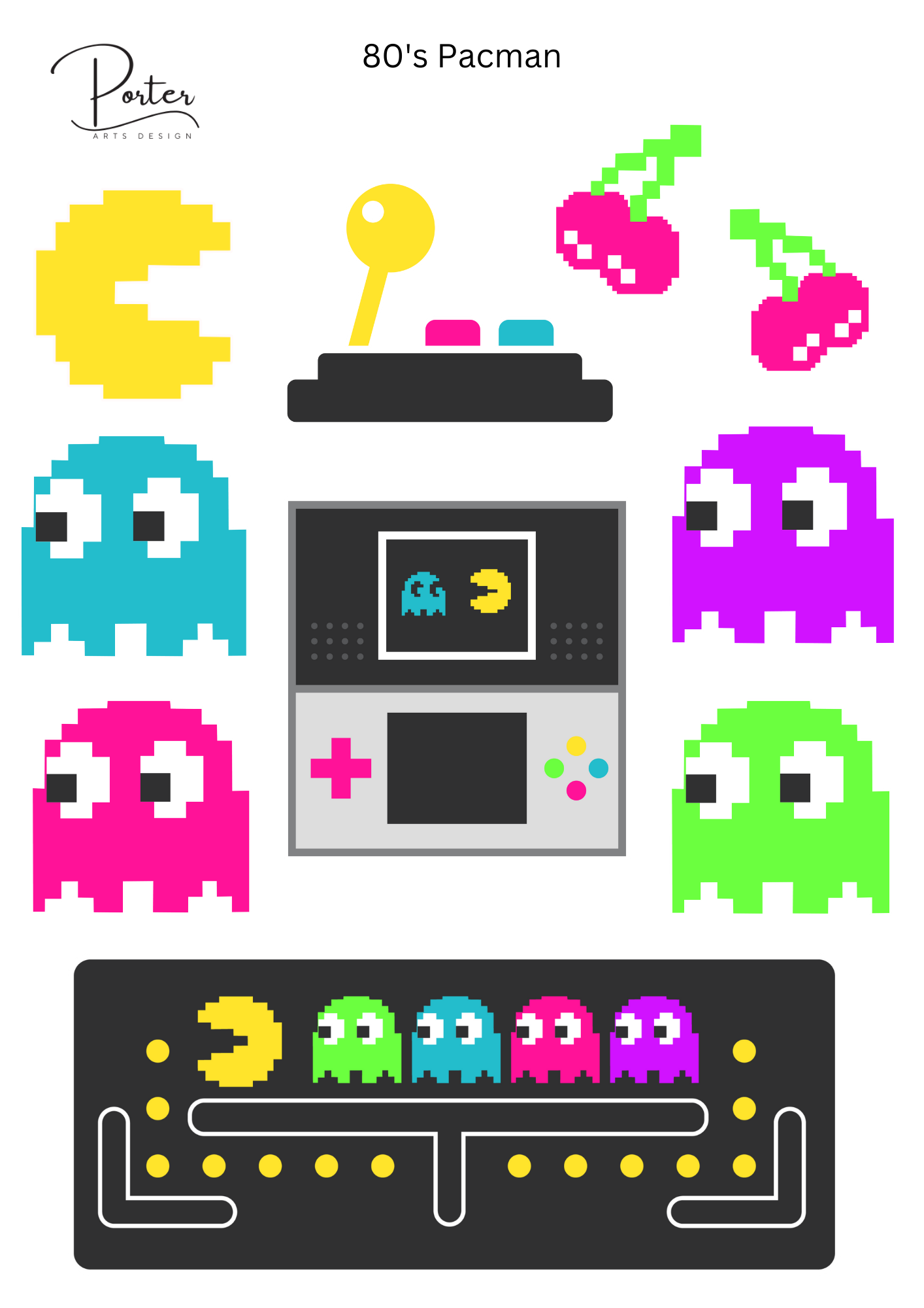 *TANGIBLE* 80's Pacman Sticker
