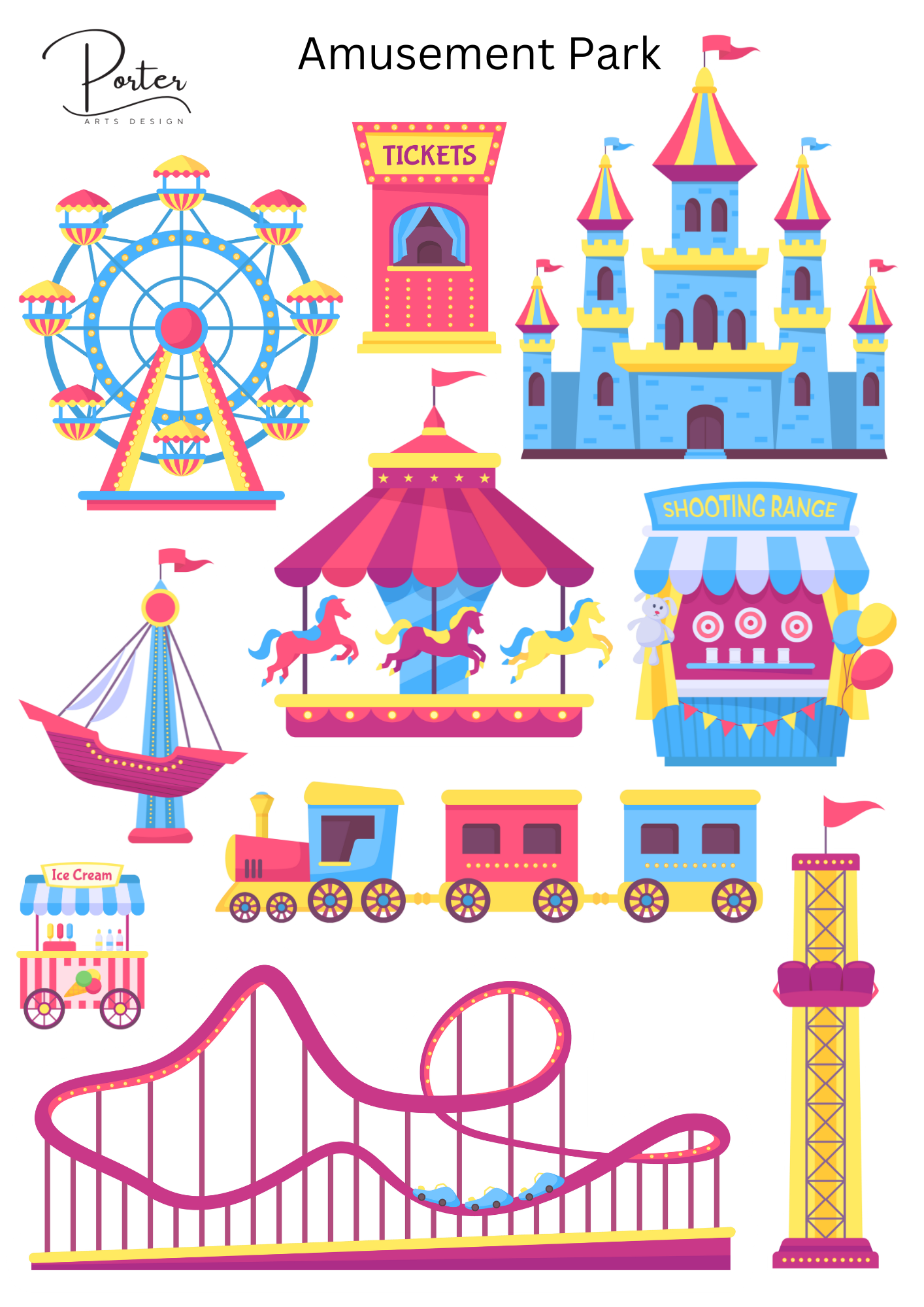 *TANGIBLE* Amusement Park Sticker