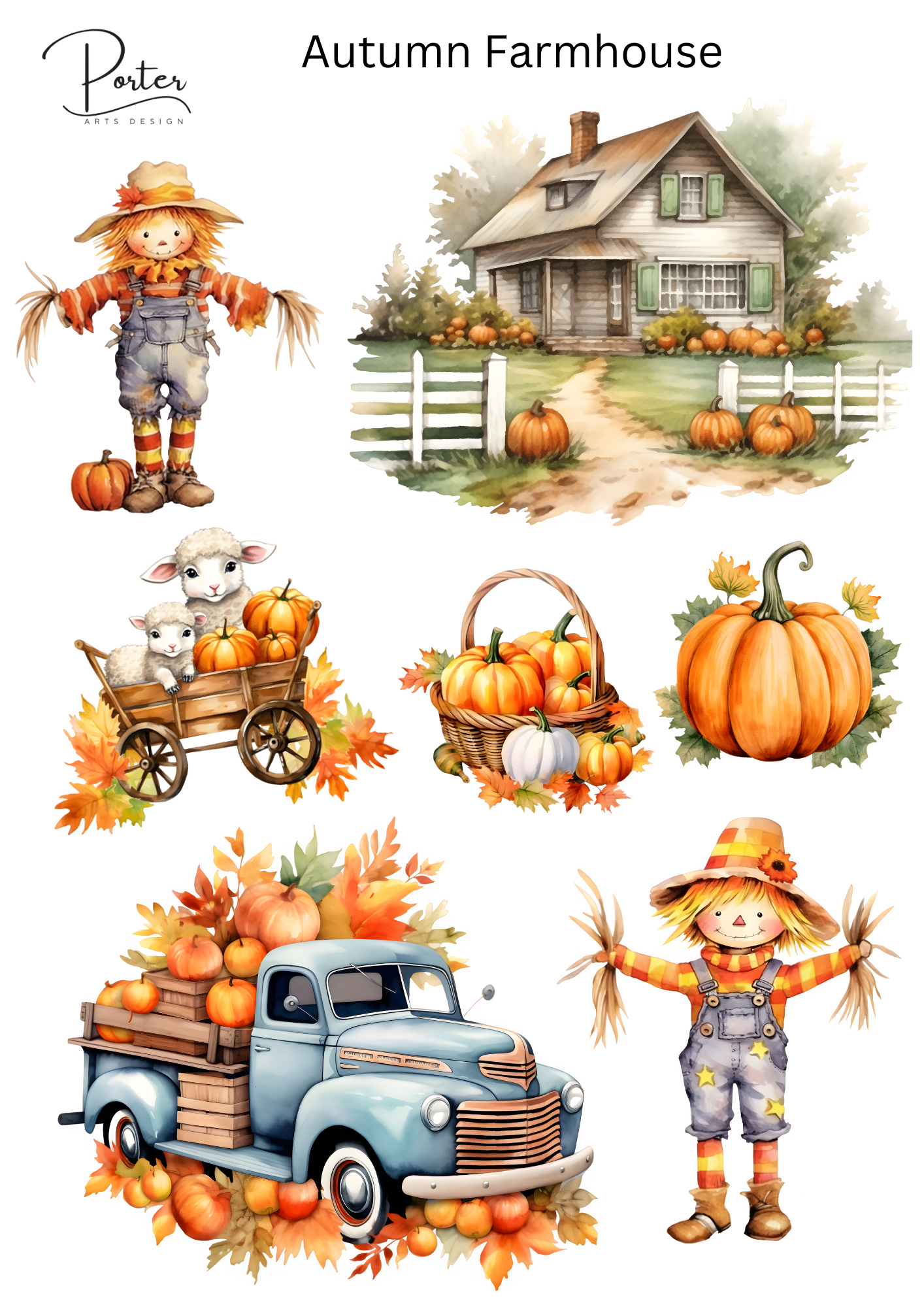 *PRINTABLE* Autumn Farmhouse Sticker