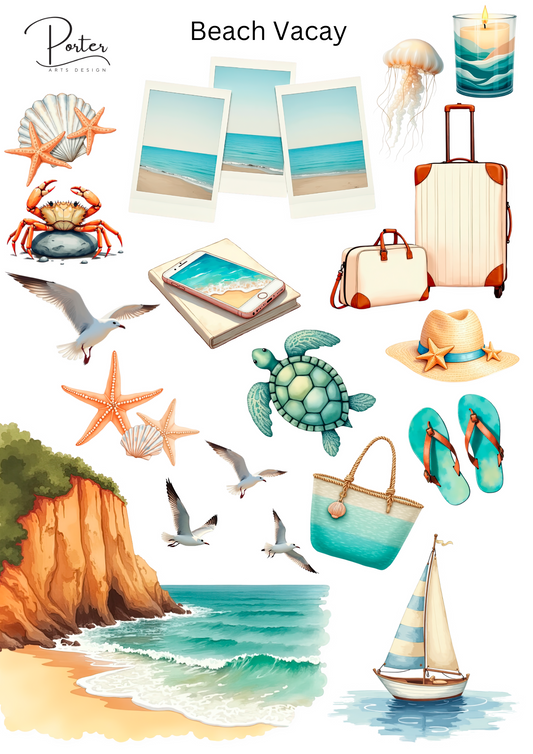 *TANGIBLE* Beach Vacay Sticker