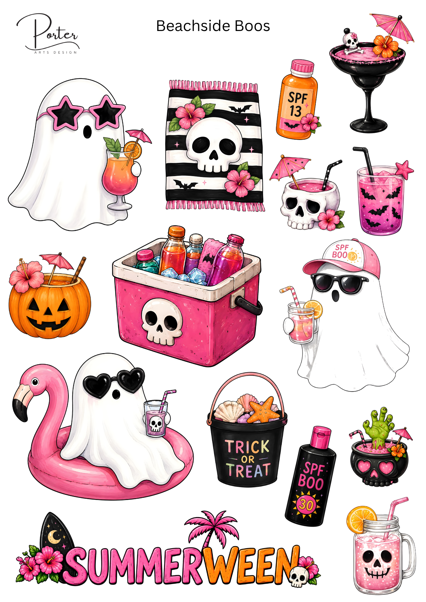 *TANGIBLE* Beachside Boos Sticker