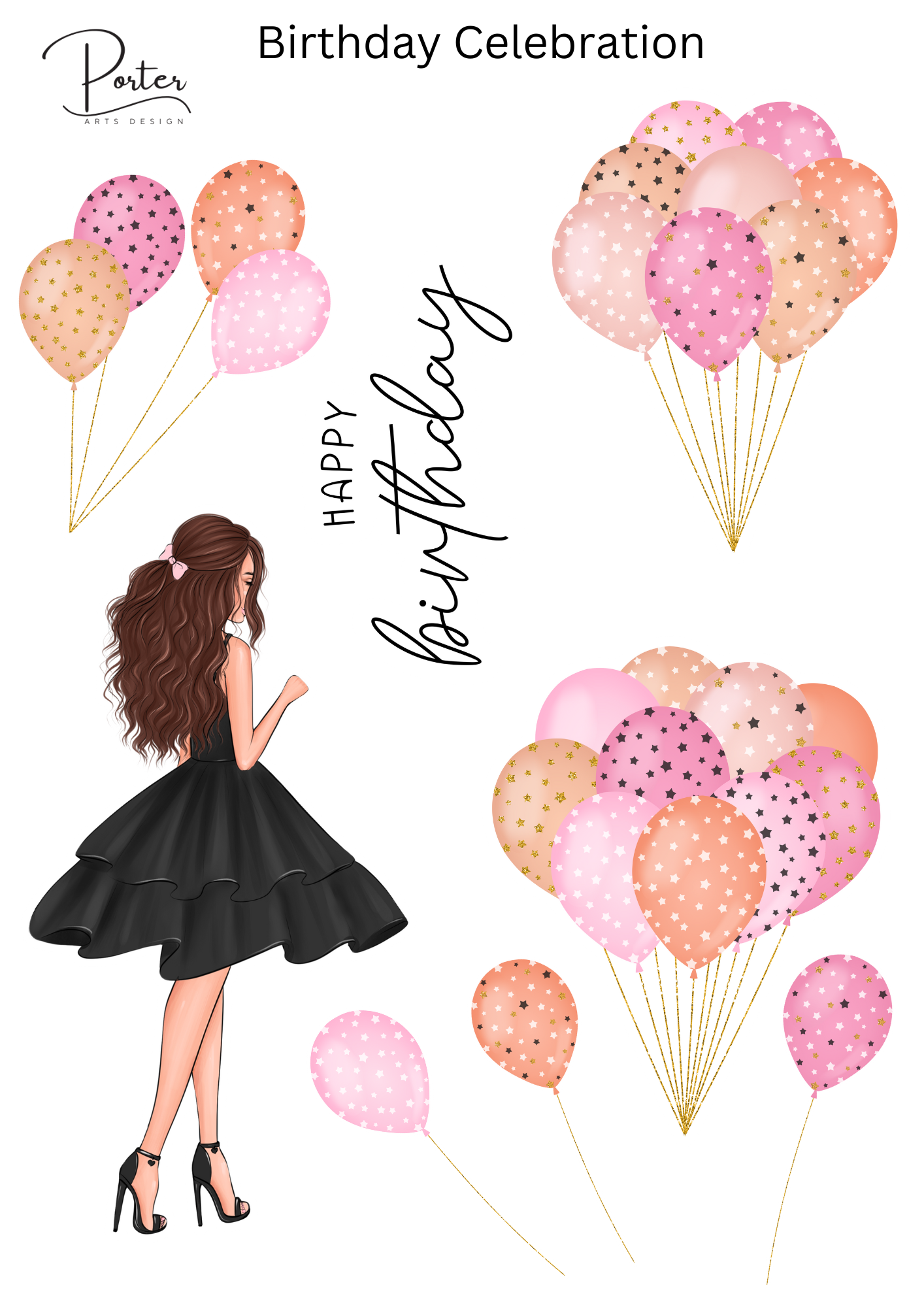 *PRINTABLE* Birthday Celebration Stickers- Two Skin Tones