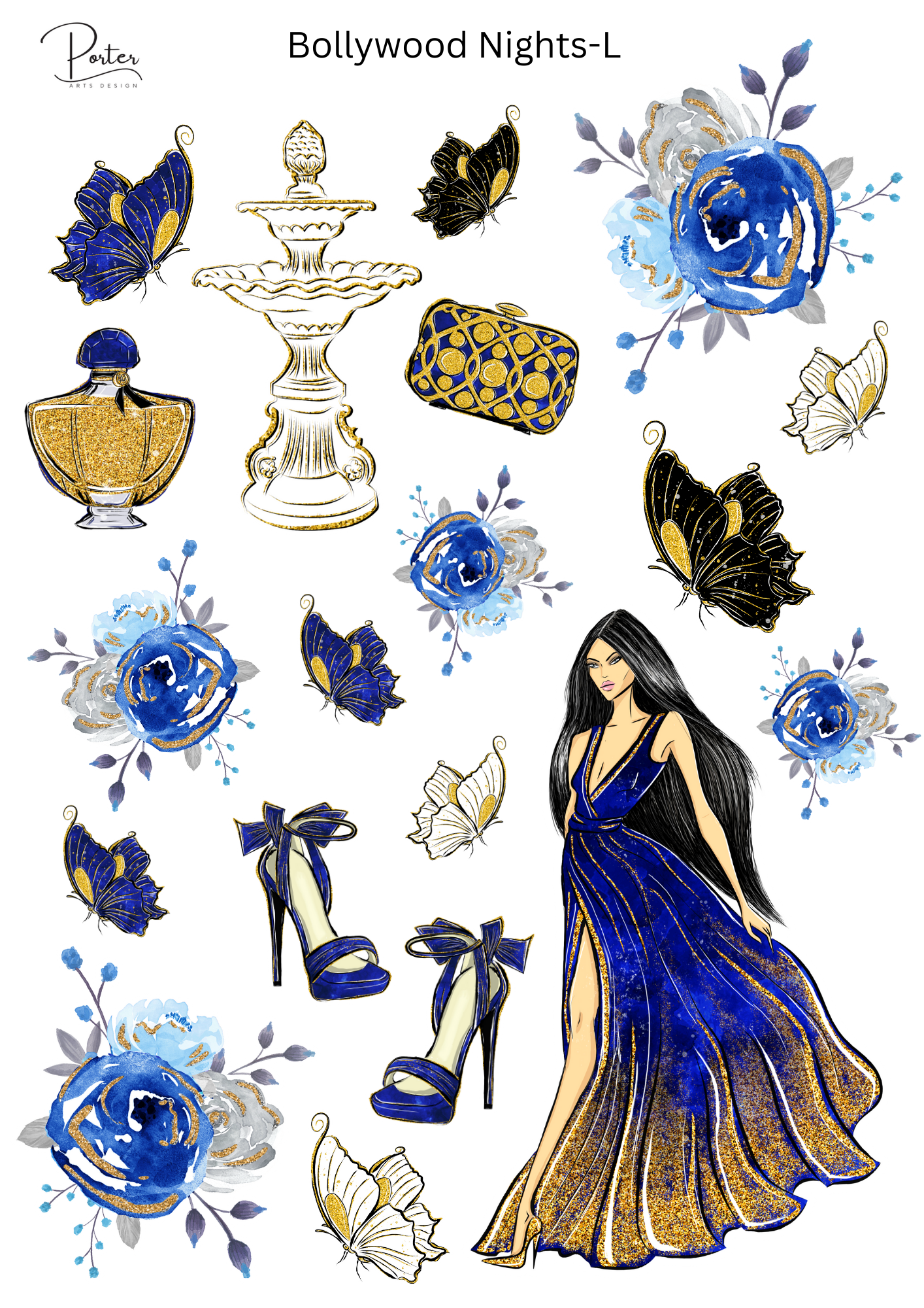 *TANGIBLE* Bollywood Nights Stickers- Two Skin Tones