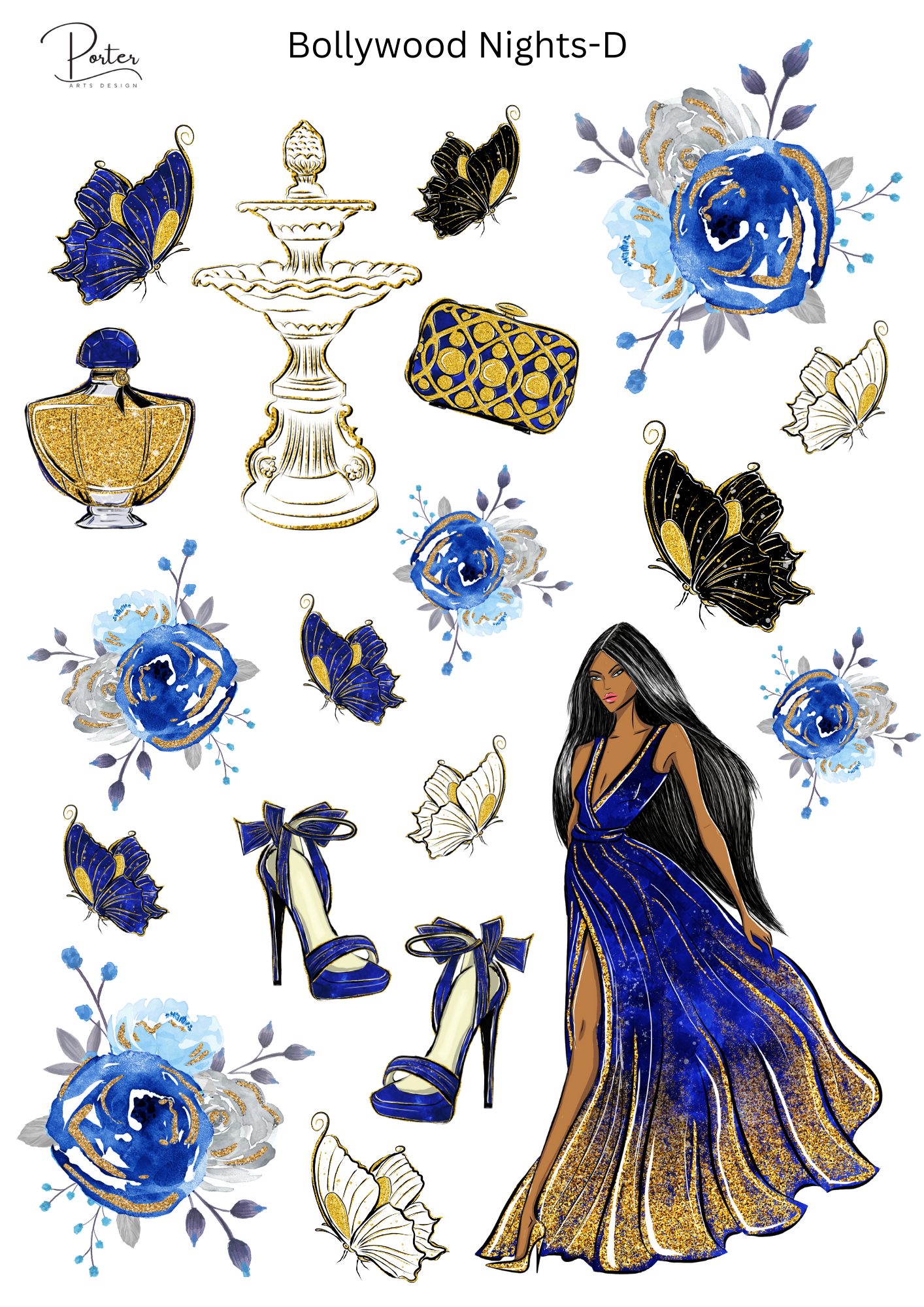 *TANGIBLE* Bollywood Nights Stickers- Two Skin Tones