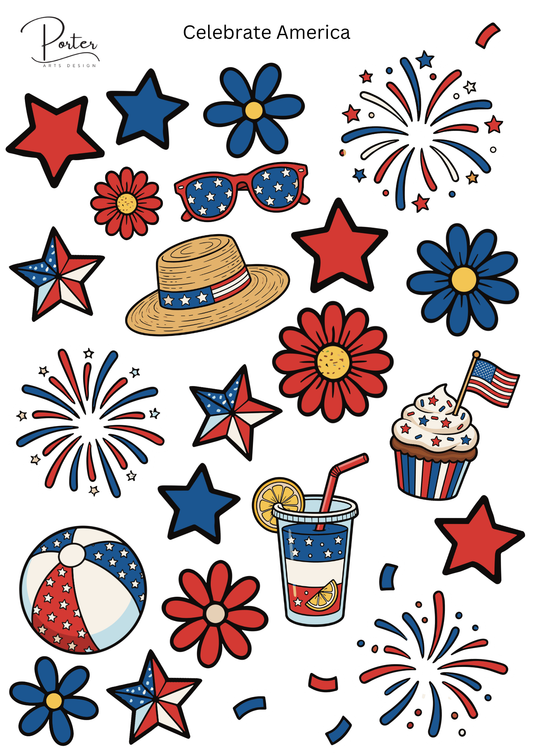 *PRINTABLE* Celebrate America Sticker