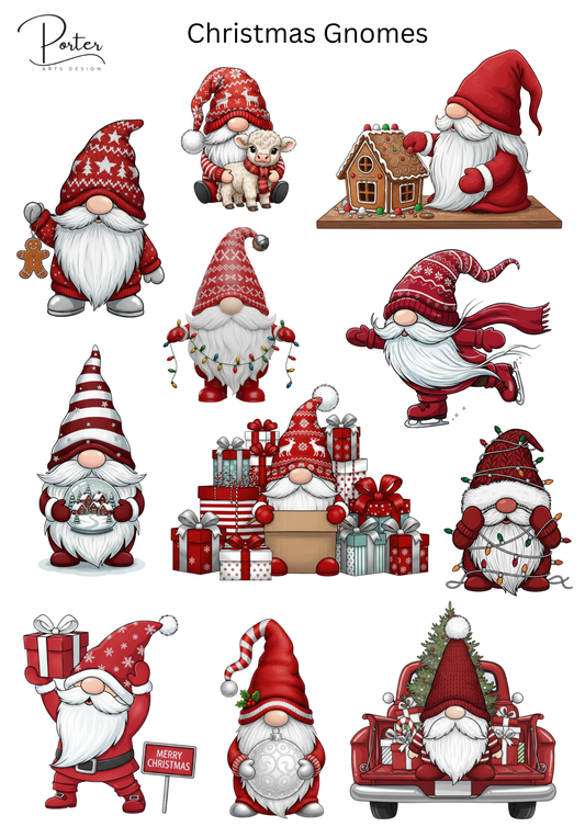 *PRINTABLE* Christmas Gnomes Sticker