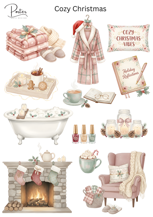 *PRINTABLE* Cozy Christmas Sticker