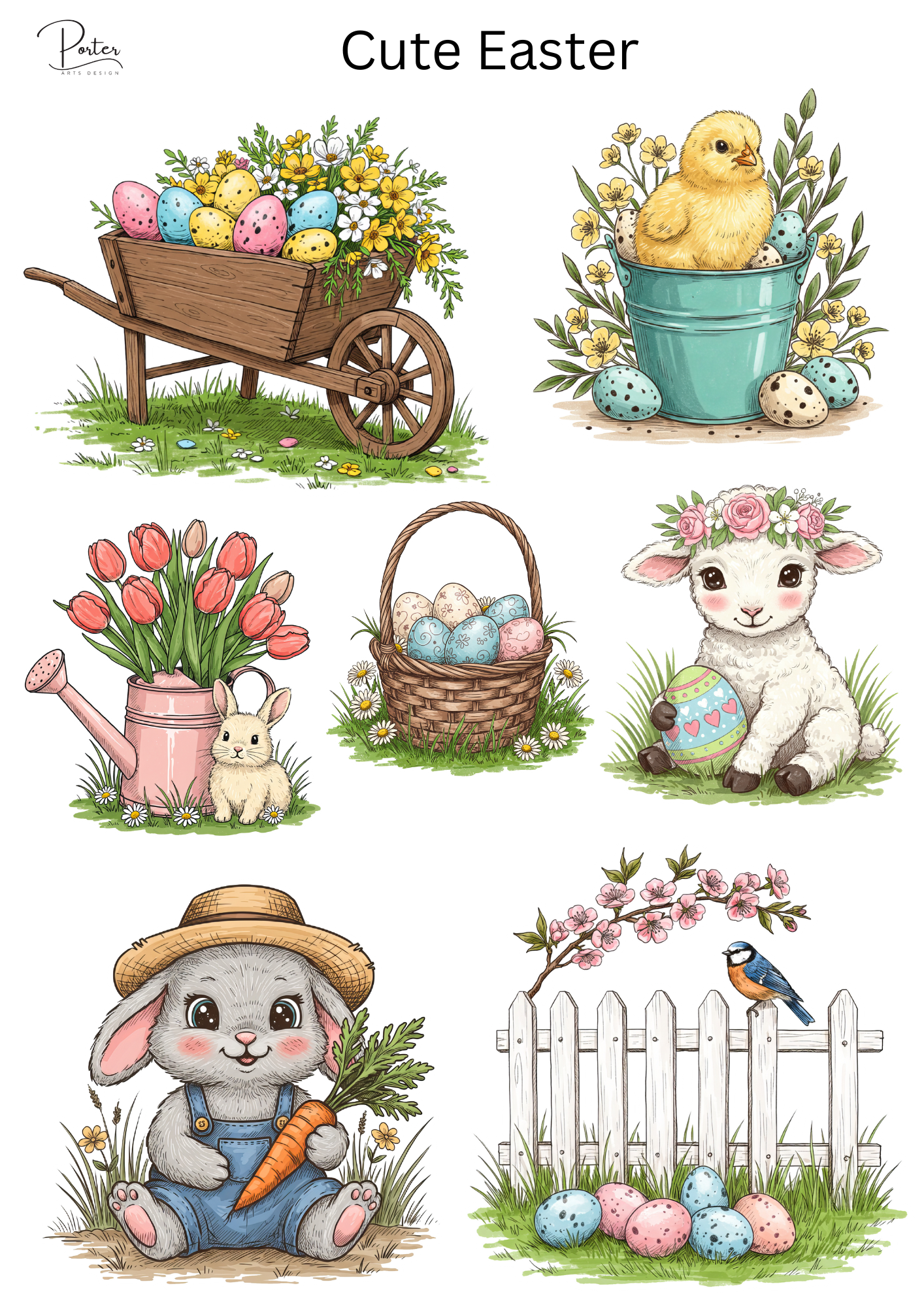 *TANGIBLE* Cute Easter Sticker