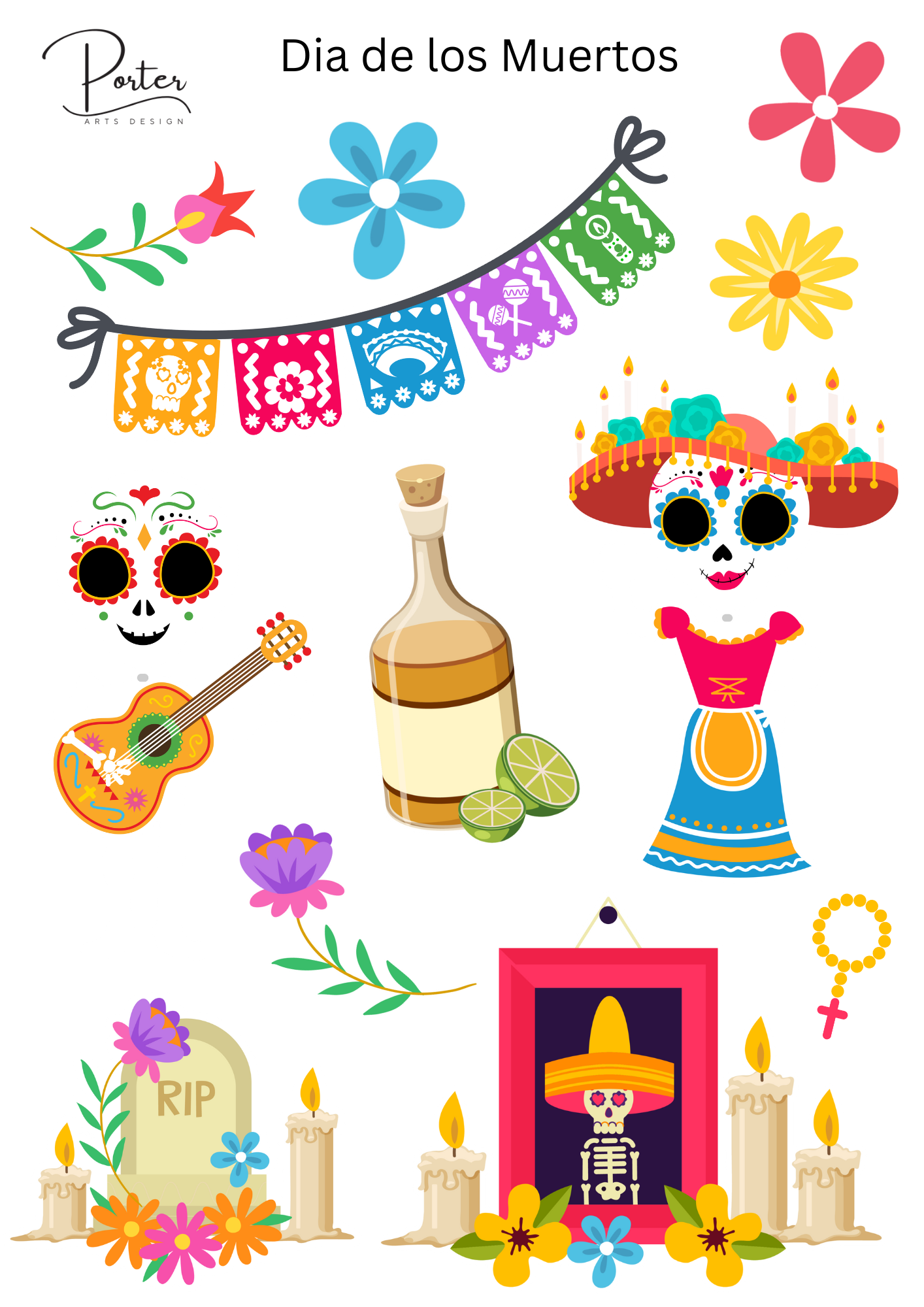 *PRINTABLE* Dia de los Muertos Sticker