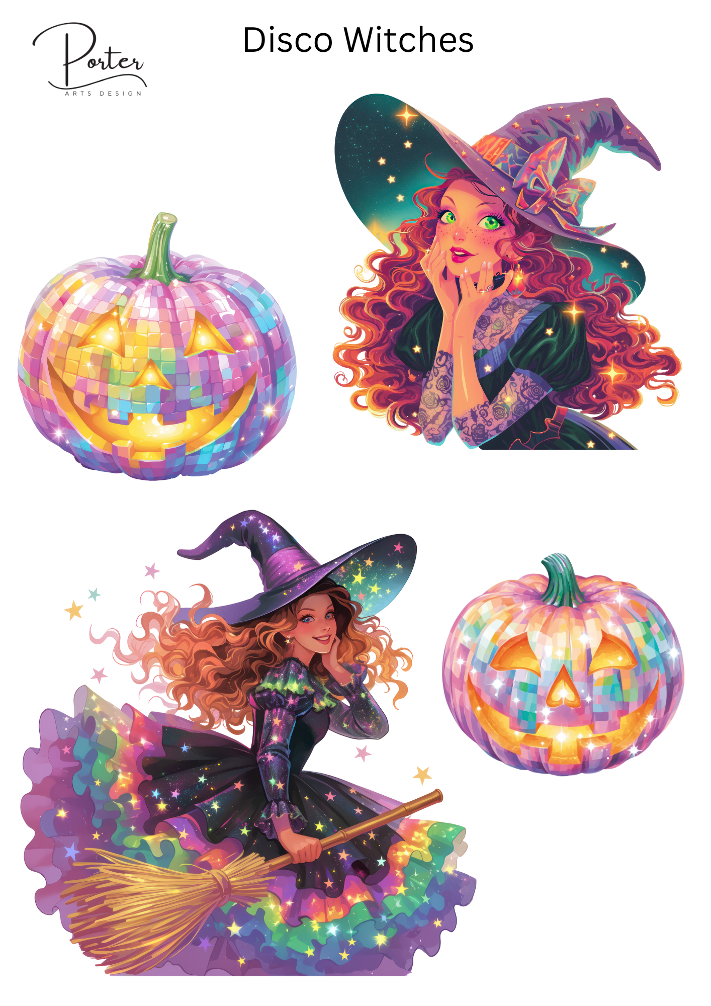 *PRINTABLE* Disco Witches Sticker