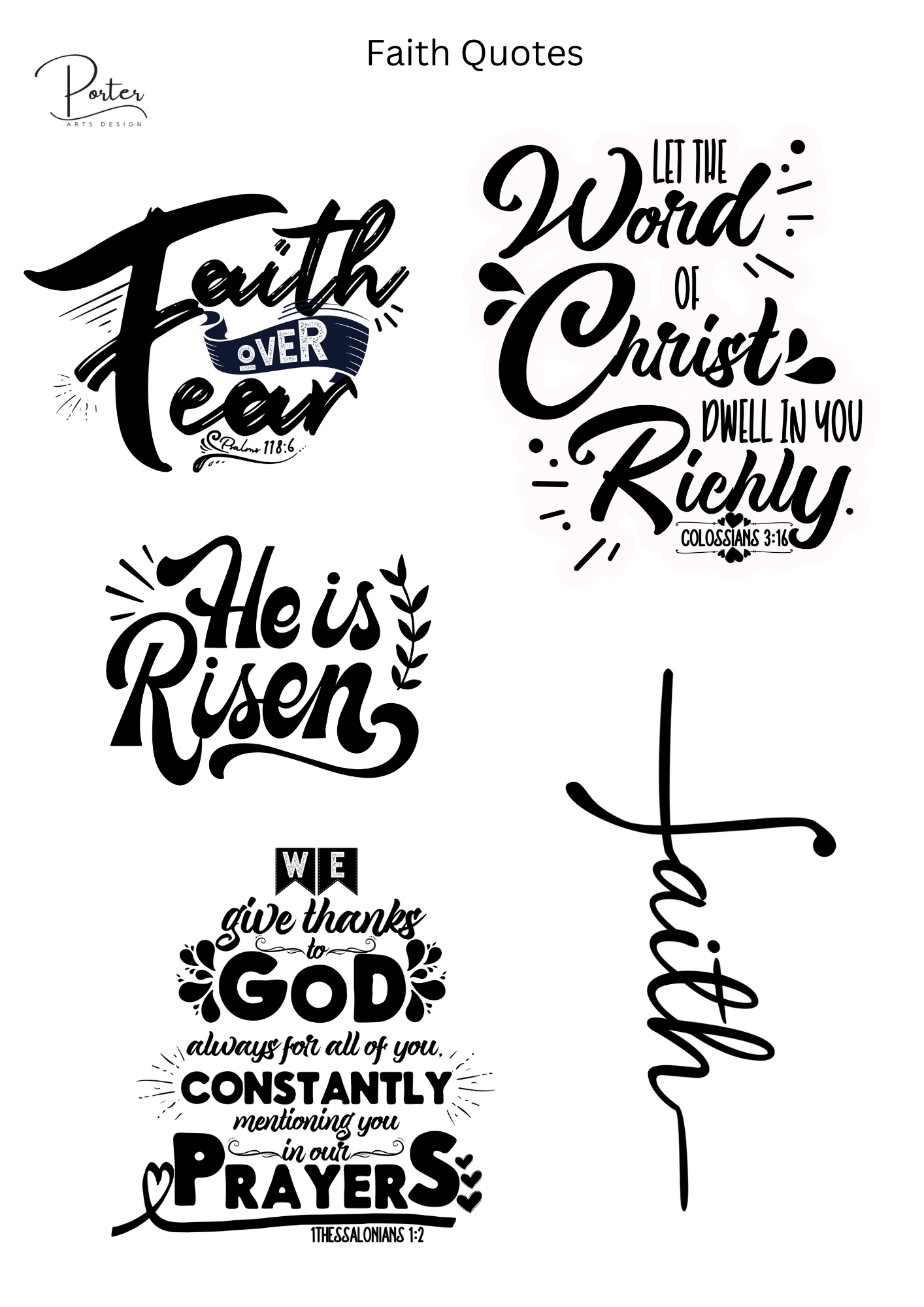 *TANGIBLE* Faith Quotes Sticker