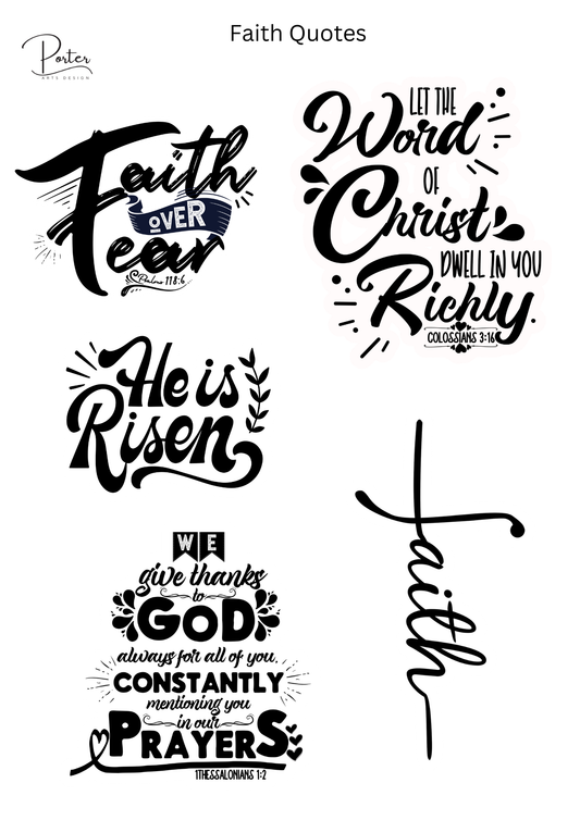 *TANGIBLE* Faith Quotes Sticker