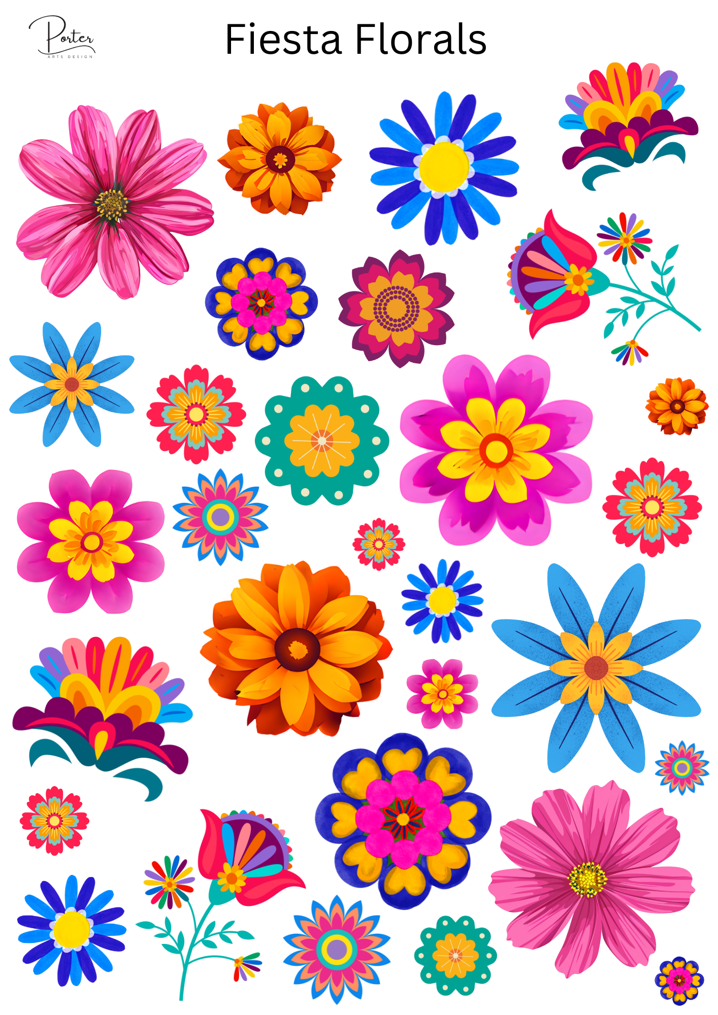 *PRINTABLE* Fiesta Florals Sticker