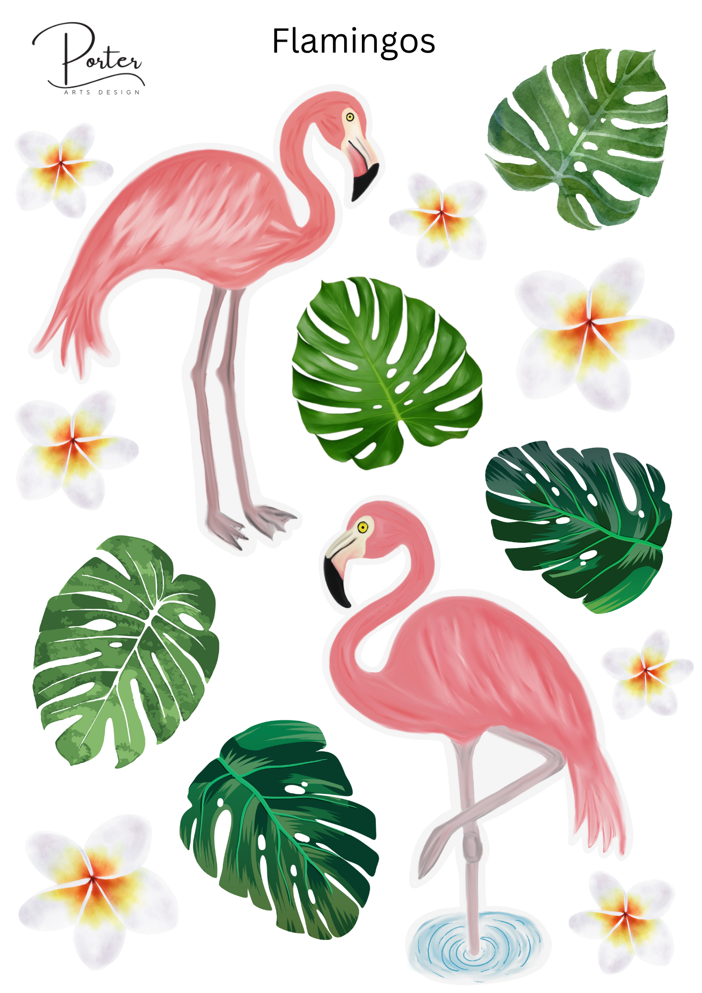 *PRINTABLE* Flamingos Sticker