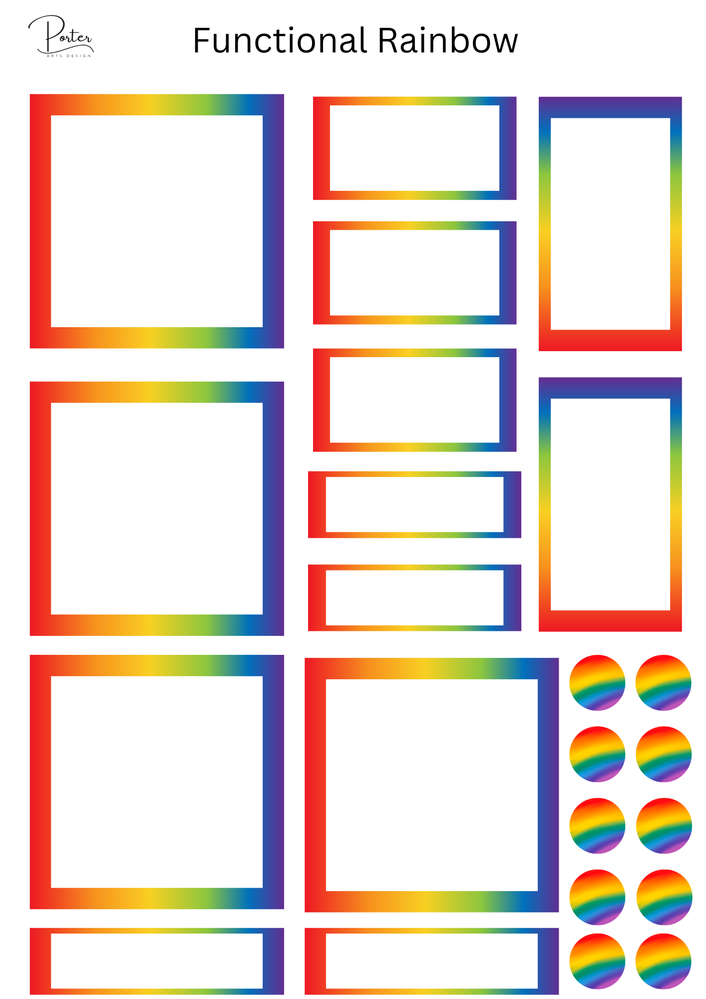 *PRINTABLE* Functional Rainbow Boxes Sticker