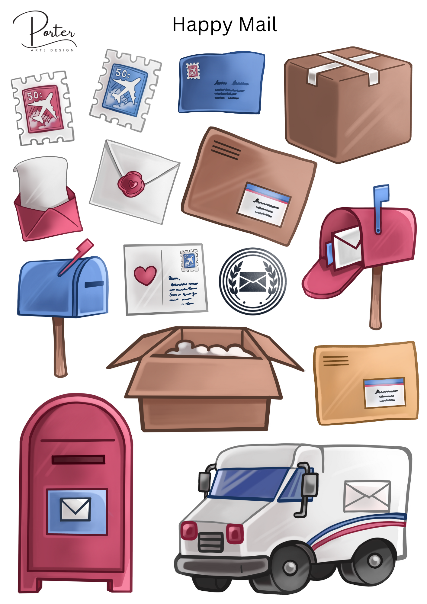 *TANGIBLE* Happy Mail Sticker
