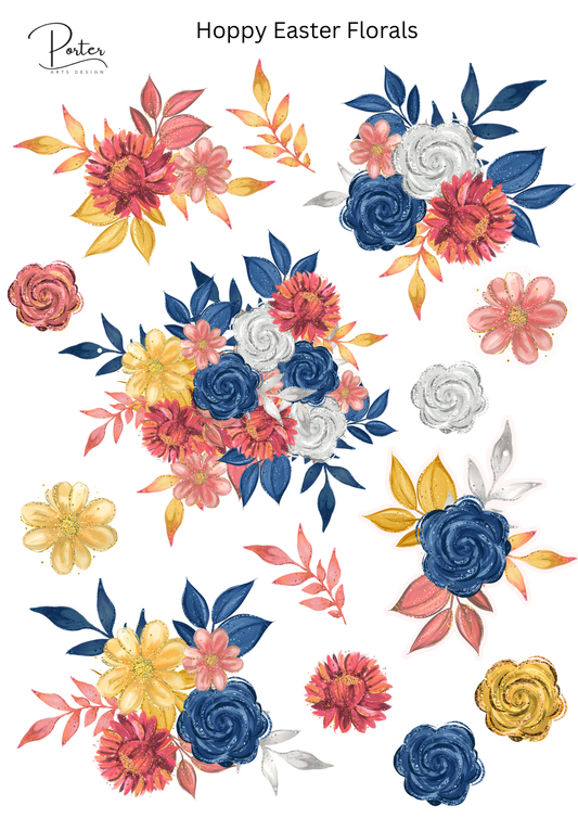 *PRINTABLE* Hoppy Easter Florals Sticker