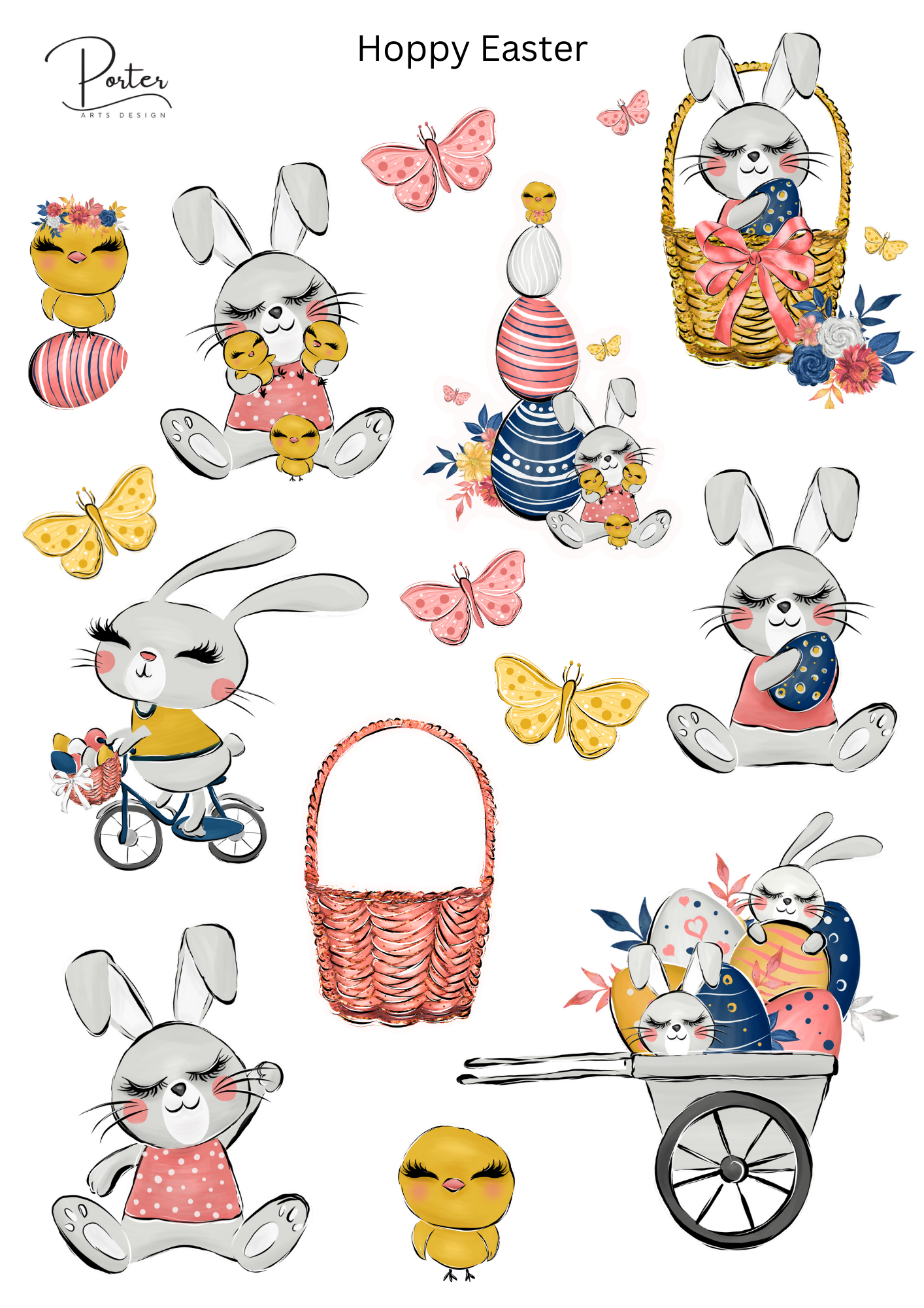 *TANGIBLE* Hoppy Easter Sticker