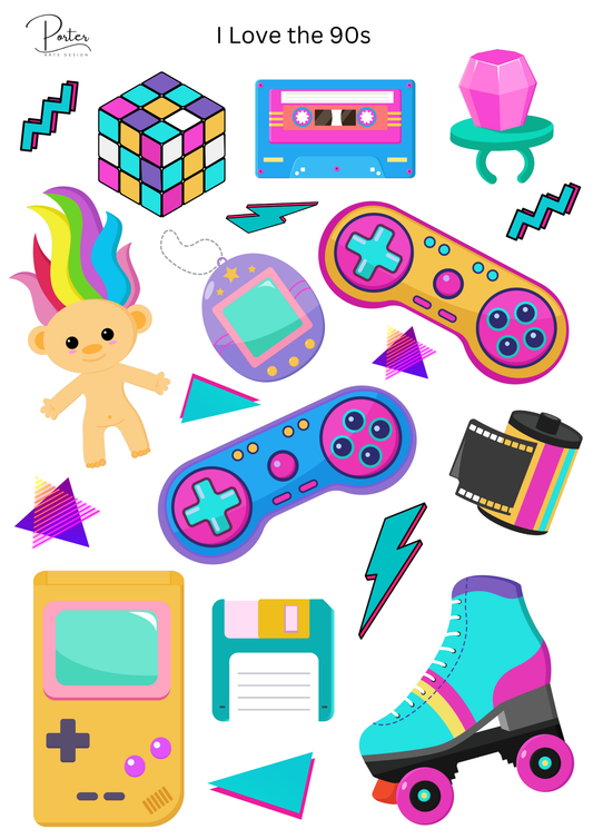 *PRINTABLE* I Love the 90s Sticker