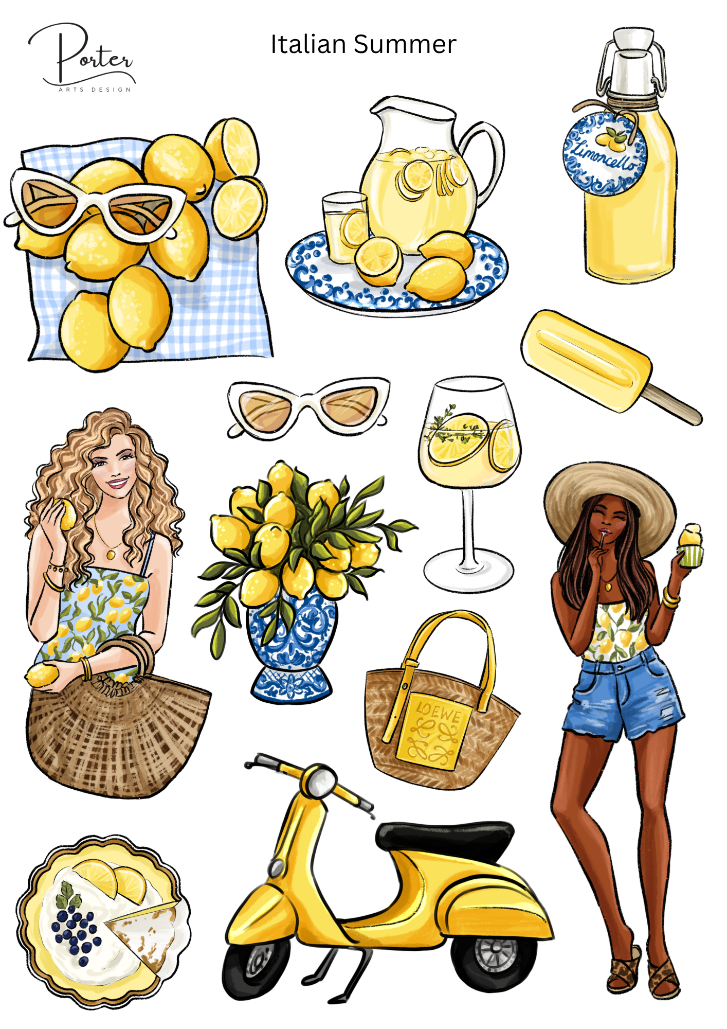 *PRINTABLE* Italian Summer Sticker