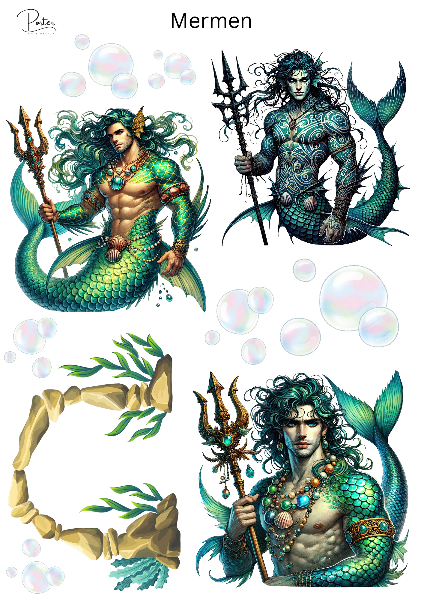*PRINTABLE* Mermen Sticker