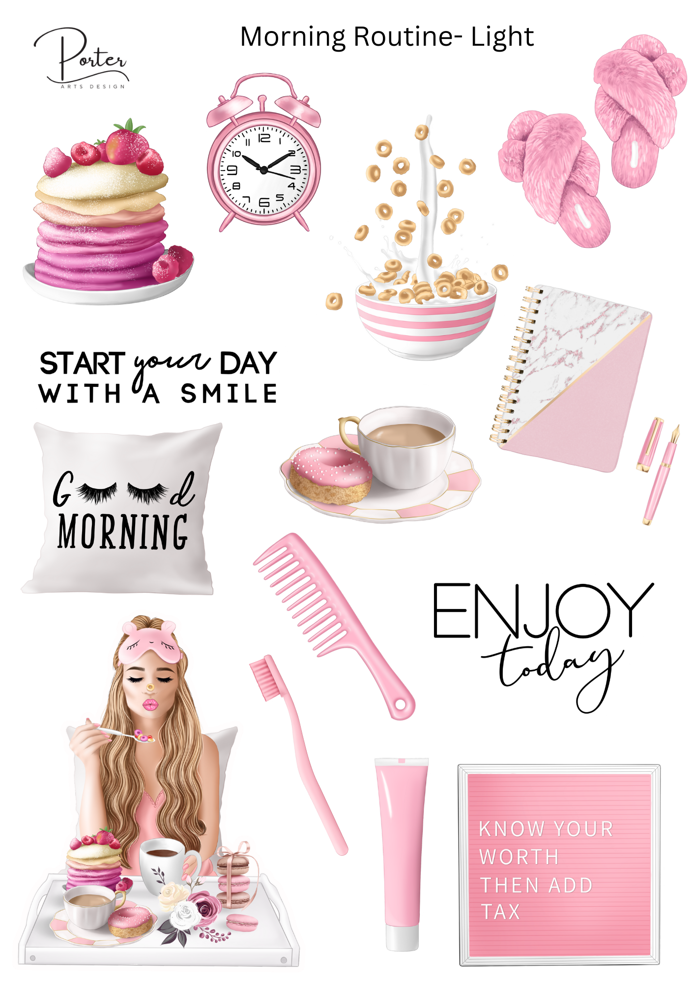 *TANGIBLE* Morning Routine Stickers- Two Skin Tones