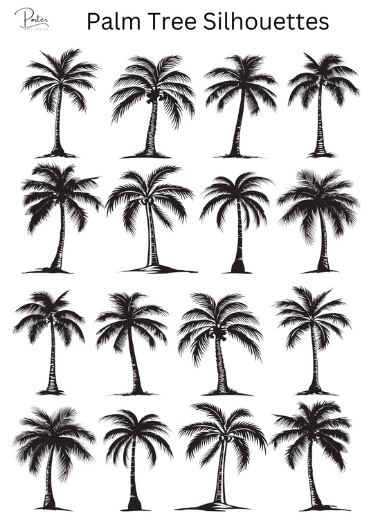 *PRINTABLE* Palm Tree Silhouettes