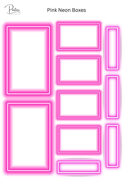 *TANGIBLE* Neon Boxes Sticker