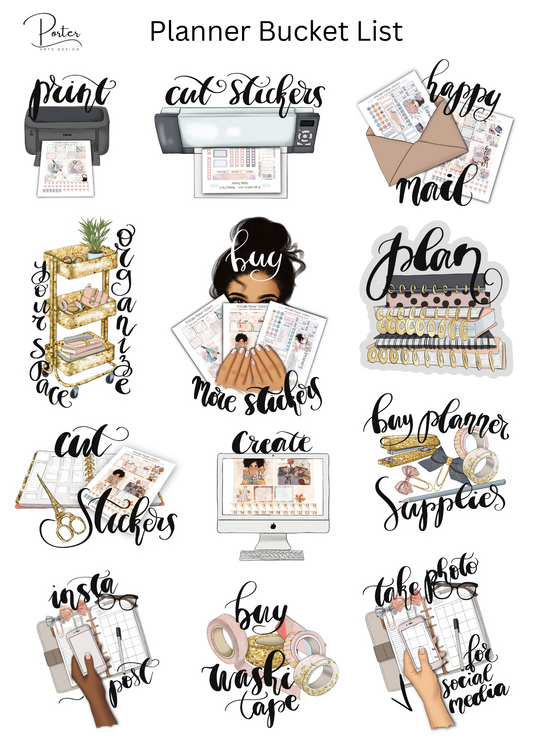 *PRINTABLE* Planner Bucket List Sticker