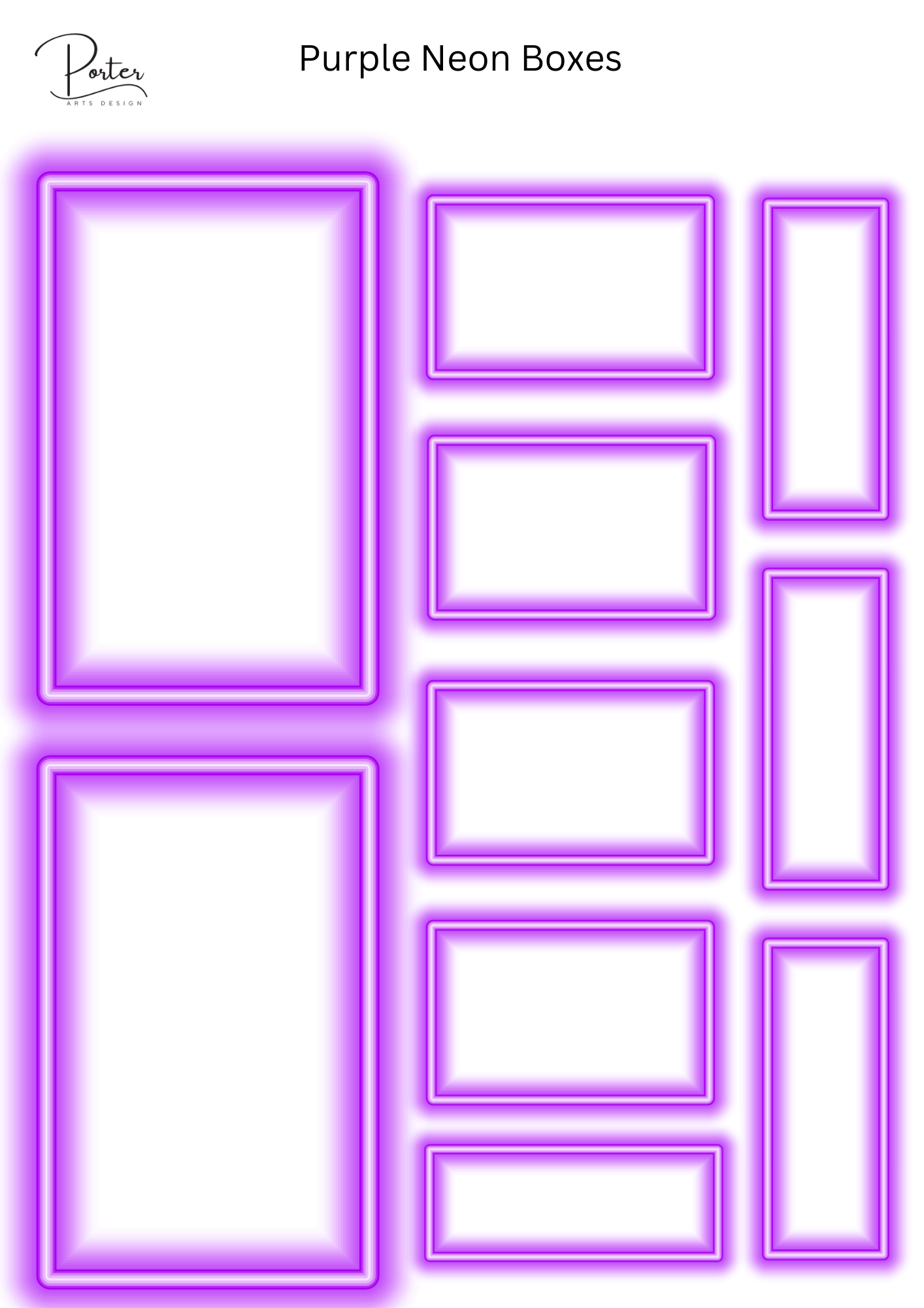 *PRINTABLE* Neon Boxes Sticker Bundle