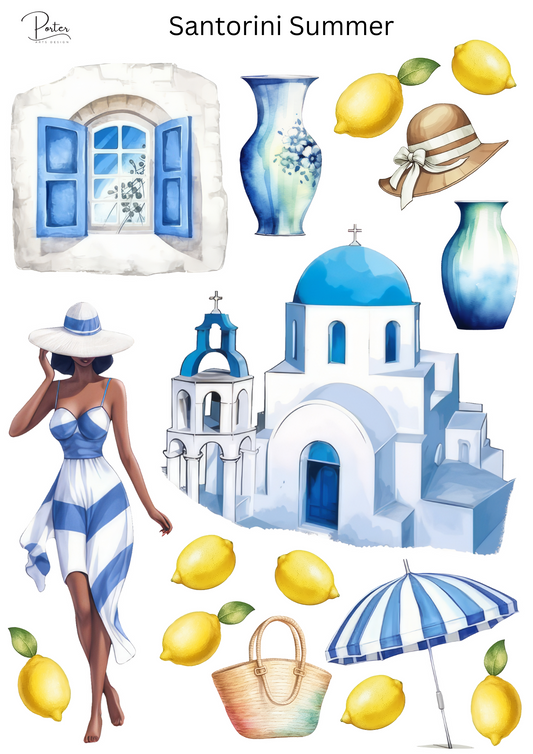 *TANGIBLE* Santorini Summer Sticker