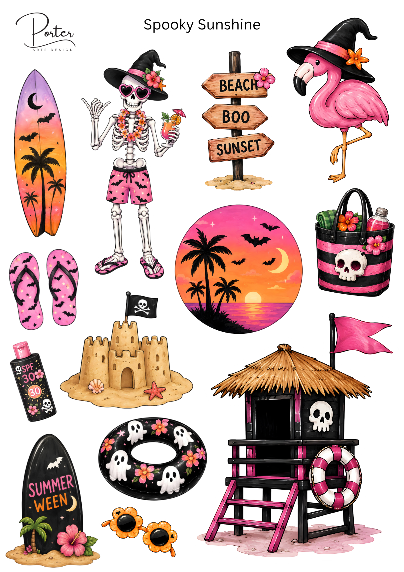 *TANGIBLE* Spooky Sunshine Sticker