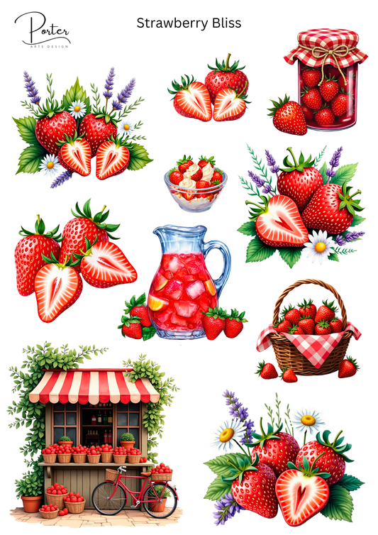 *PRINTABLE* Strawberry Bliss Sticker