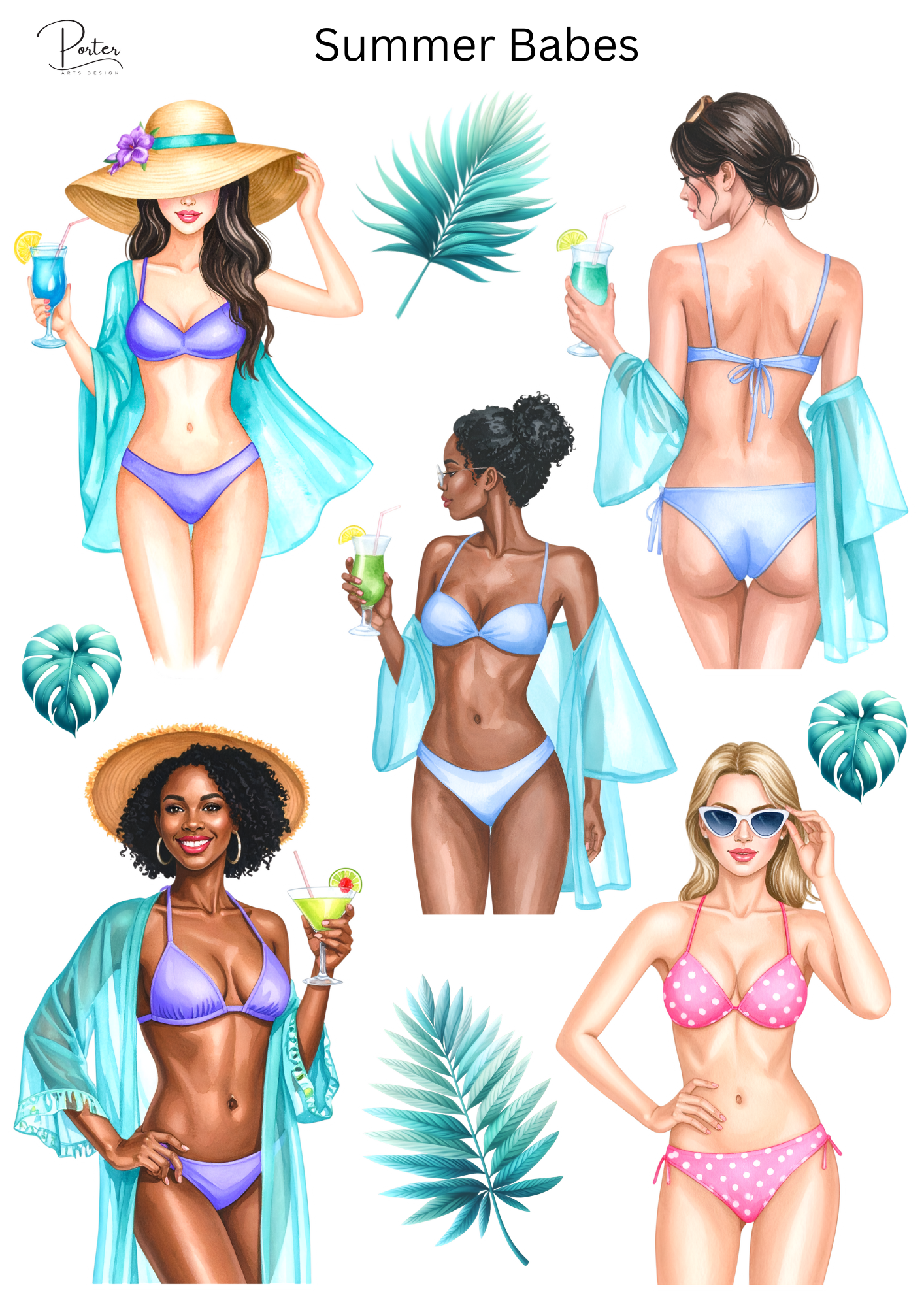 *TANGIBLE* Summer Babes Sticker