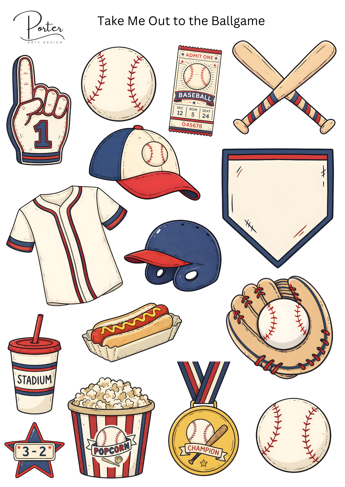 *TANGIBLE* Take Me Out to the Ballgame Sticker
