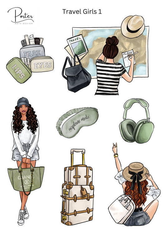 *TANGIBLE* Travel Girls 1 Sticker