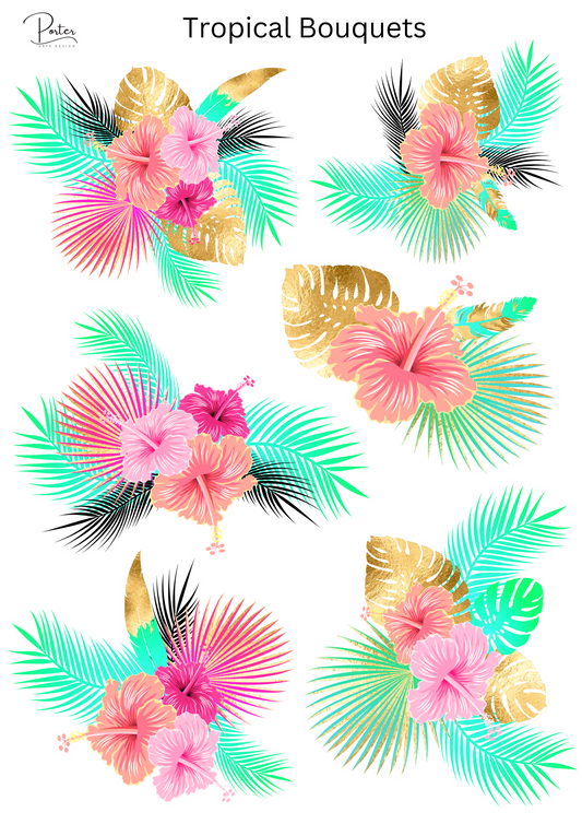 *TANGIBLE* Tropical Bouquets Sticker