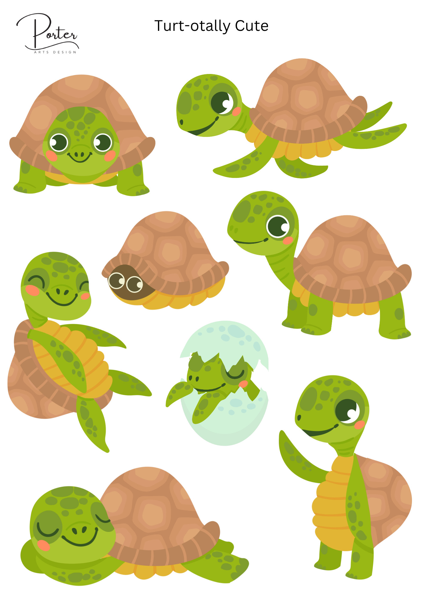 *PRINTABLE* Turt-otally Cute Sticker