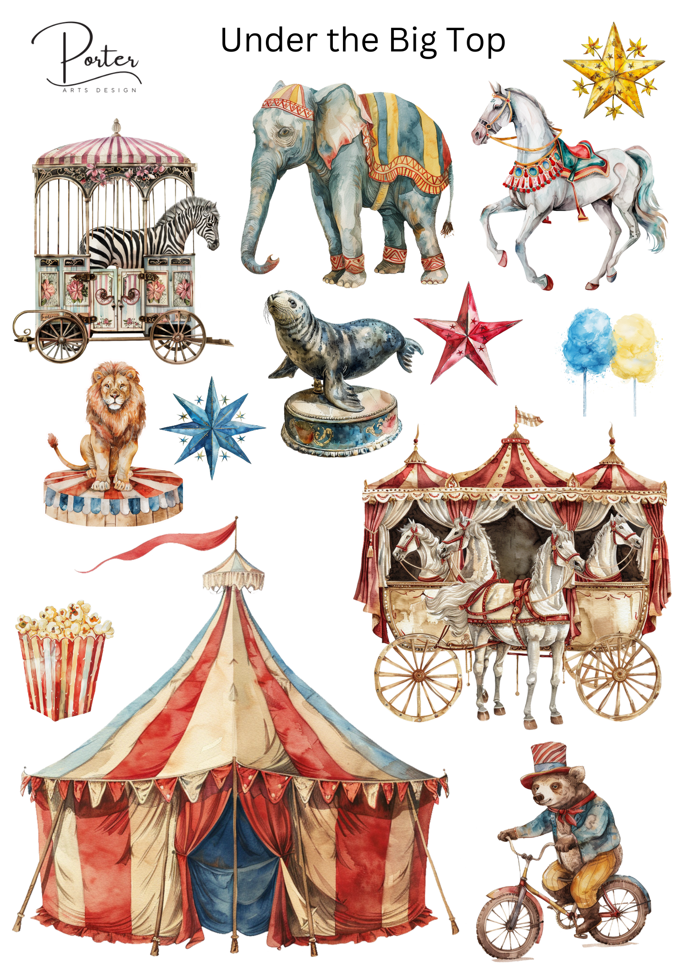 *PRINTABLE* Under the Big Top Sticker
