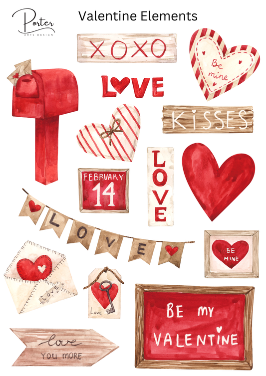 *PRINTABLE* Valentine Elements Sticker